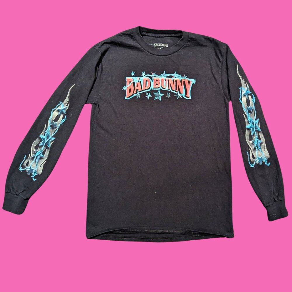 Bad Bunny, El Ultimo Tour Del Mundo 2022 Long Sleeve Shirt Size S - Picture 1 of 2